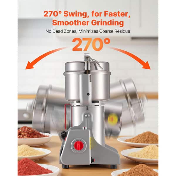 SKYSHALO Electric Grain Mill Grinder 2100W High-Speed Stainless SKYSHALO Electric Grain Mill Grinder 2100W High-Speed Stainless