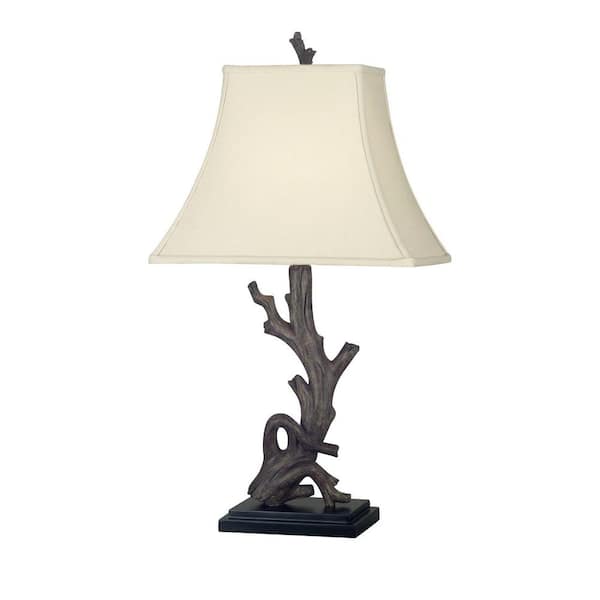 Kenroy Home Drift 25 in. Wood Grain Table Lamp