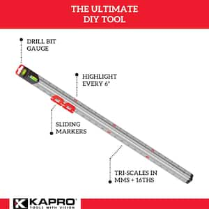 Kapro 3 m Telescopic Aluminum Ruler - Metric Graduation 630-3 - The Home  Depot