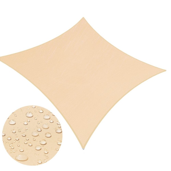 Waterproof 14 ft. x 14 ft. Square Shade Sail - Beige