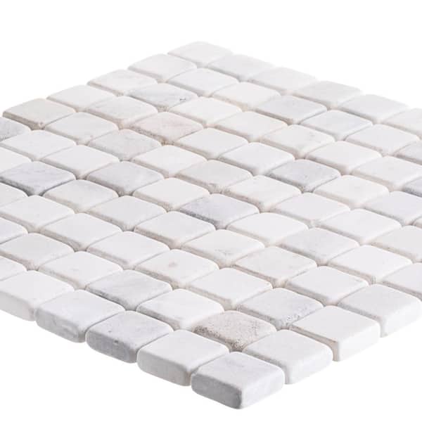 Jeffrey Court Carrara White 11.75 in. x 11.75 in. Honed Marble
