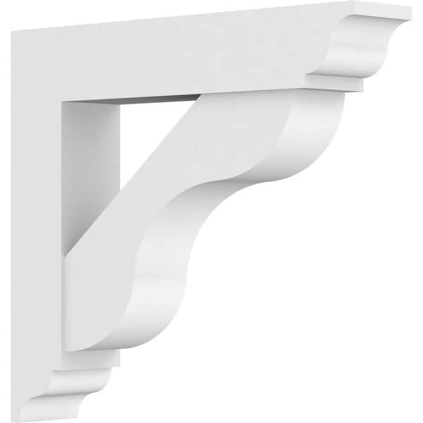 Ekena Millwork Standard Carmel 5 in. W x 24 in. H x 24 in. D Signature Urethane Polyurethane Bracket With Traditional Ends