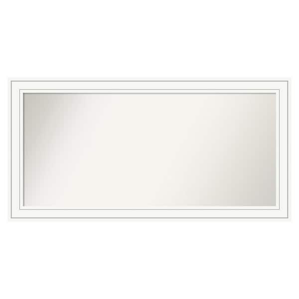 Amanti Art Craftsman White 51 in. x 26 in. Custom Non-Beveled Satin Wood Framed Bathroom Vanity Wall Mirror