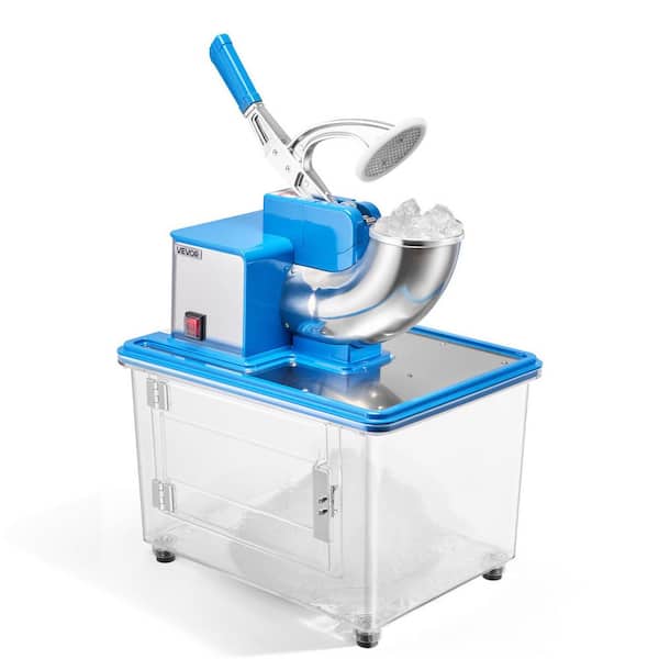 1150 oz. Commercial Ice Crusher 661 lbs./H 350W Blue Snow Cone Machine Stainless Steel Shaved Ice Machine w/ 11 Gal. Box