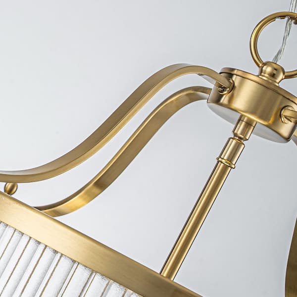 EDISLIVE Kosyee 5-Light 20 in. Ribbed Glass Brass Chandelier
