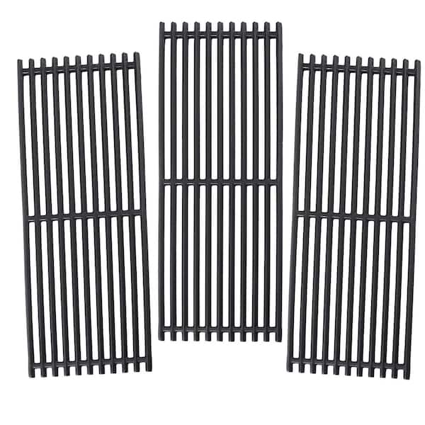 17 in Matte Cast Iron Grill Grates 3-Pack for Charbroil TRU Infrared 3-Burner 463242516 466242515, G474-0017-W2