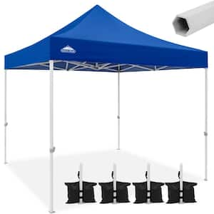 EAGLE PEAK 5 ft. x 5 ft. Blue Pop Up Canopy with 1 Removable Sunwall  E25SW1-BLU-AZ - The Home Depot