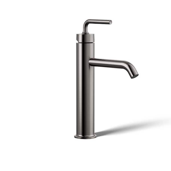 KOHLER Purist Tall Single-Handle 1.2 GPM Bathroom Sink Faucet With Lever Handle in Vibrant Titanium