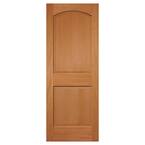 28 in. x 80 in. 2 Panel Arch Top Raised Panel Ovolo Sticking Solid Core Unfinished Fir Wood Interior Door Slab