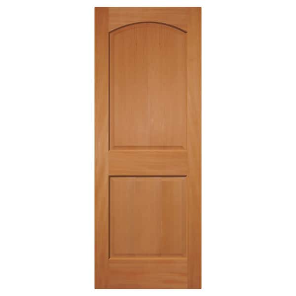 Builders Choice 30 in. x 80 in. 2 Panel Arch Top Raised Panel Ovolo Sticking Solid Core Unfinished Fir Wood Interior Door Slab