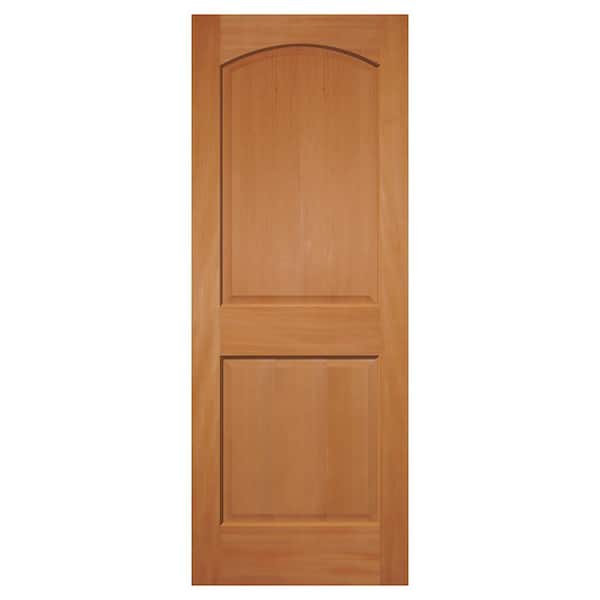 Builders Choice 36 in. x 80 in. 2 Panel Arch Top Raised Panel Ovolo Sticking Solid Core Unfinished Fir Wood Interior Door Slab
