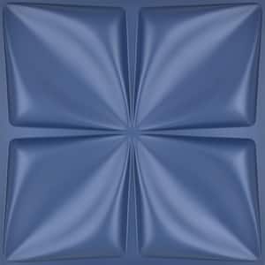 Robbin Navy Blue PVC 3D Decorative Wall Panel 19.68 in. x 19.68 in. Waterproof Wall Covering (32.29 sq.ft./pack)