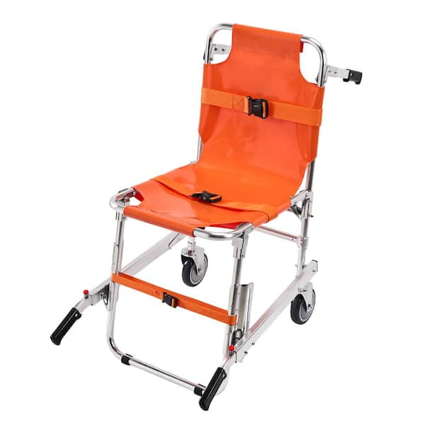 VEVOR Foldable Aluminum Emergency Stair Climbing Wheelchair with 2 Wheels Portable Stair Lift Chair 350 lbs. for Elderly
