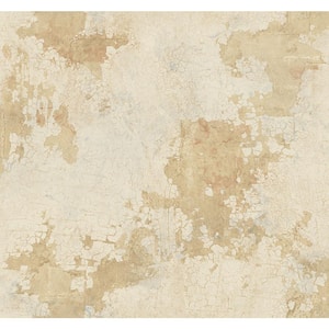 Cracked Marble Beige and Brown Paper Non-Pasted Strippable Wallpaper Roll (Cover 60.75 sq. ft.)