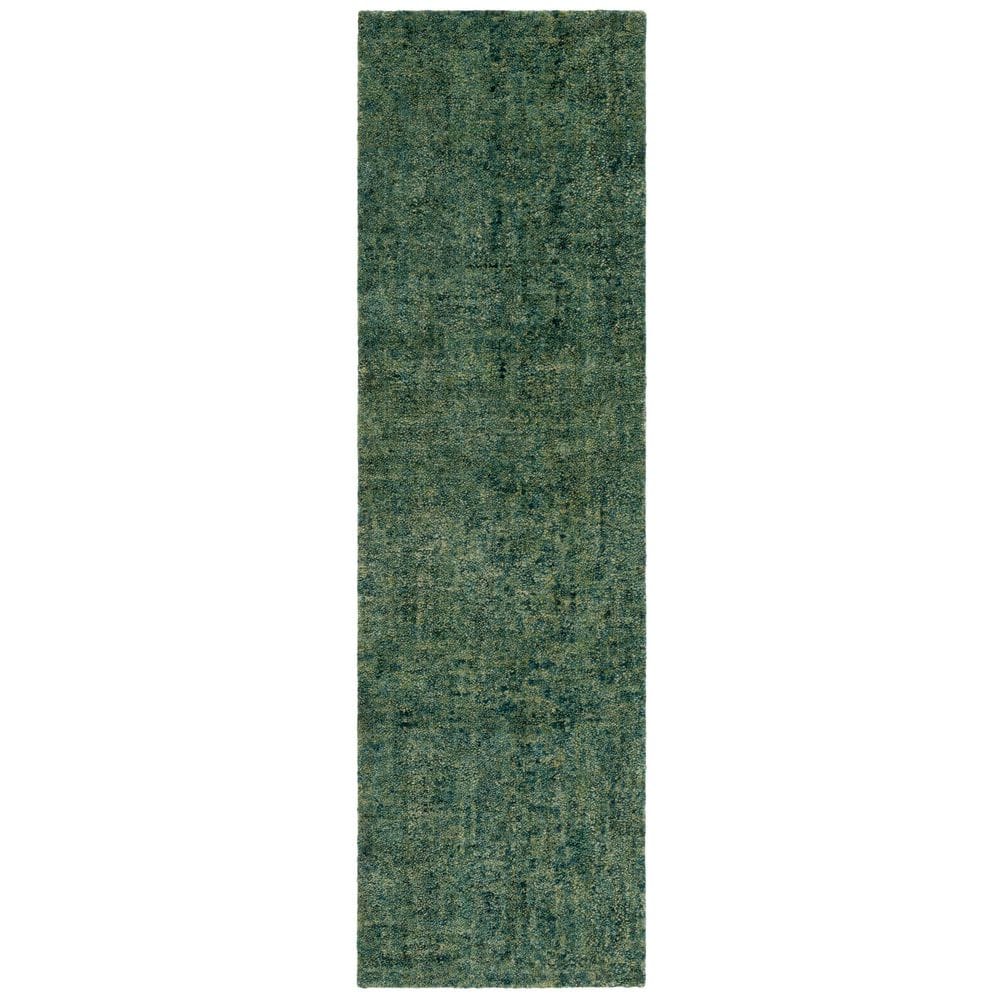 Gabbeh 2 ft. x 8 ft. Green Solid Runner Rug price history on PriceWatchPro