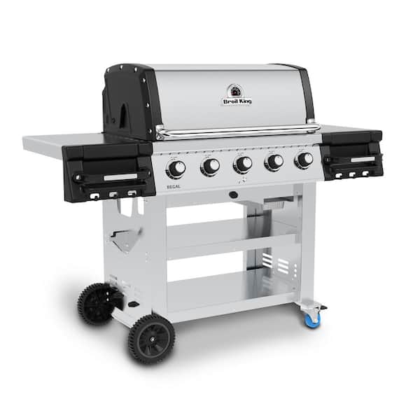 Ruddy mandat sympati Broil King Regal S 510 Commercial 5-Burner Propane Gas Grill in Stainless  Steel 886114 - The Home Depot