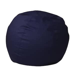 Small Solid Navy Blue Kids Bean Bag Chair