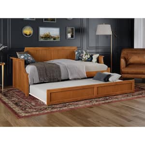 Cambridge Light Toffee Natural Bronze Twin Solid Wood Daybed with Twin Trundle