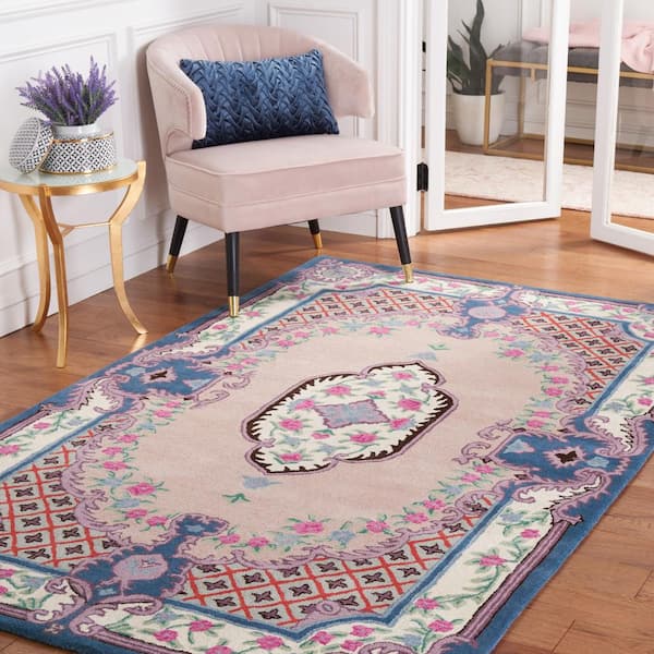 Border Area Rug Pink SAFAVIEH Bellagio 2 ft. x 3 ft. Pink/Ivory Floral Border Area Rug ...