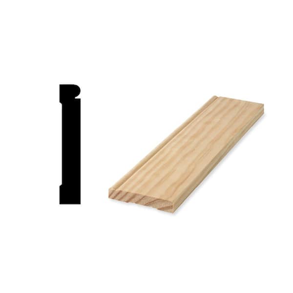 Woodgrain Millwork WG 753 9/16 in. x 3-1/4 in. Solid Pine Base Moulding