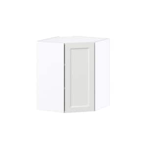 24 in. W x 30 in. H x 14 in. D Alton Painted White Shaker Assembled Wall Diagonal Corner Kitchen Cabinet