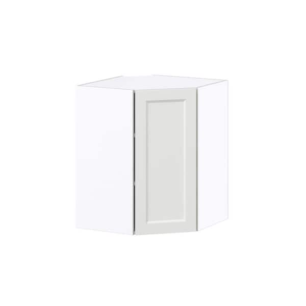 J COLLECTION 24 in. W x 30 in. H x 14 in. D Alton Painted White Shaker Assembled Wall Diagonal Corner Kitchen Cabinet
