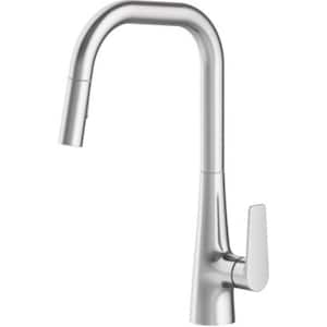 Gibbon Single-Handle Pull-Down Sprayer Kitchen Faucet in Stainless Steel
