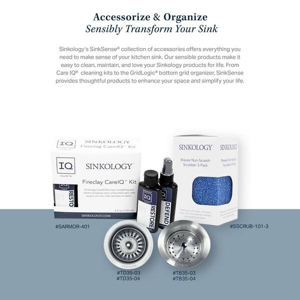 SINKOLOGY SinkSense Fireclay Care IQ Kit for Superior Sink Maintenance