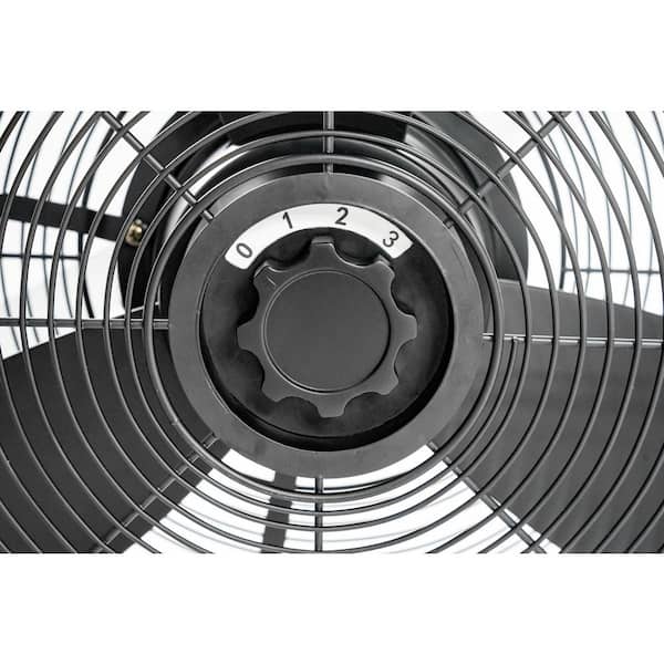 Conyer 20 in. Indoor/Wet Outdoor 3-Speed Anywhere Fan Matte Black with Convenient Hanging Hook