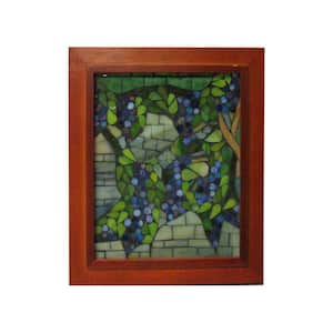 Springdale 10 in. H Snowball Wisteria Mosaic Art Glass Wall Panel