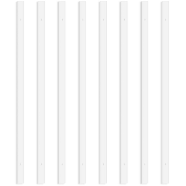 6FT H Track Lighting Rail, Single Circuit 120V H-Type Track System, Compatible with Standard H Track Heads White 8 Pack