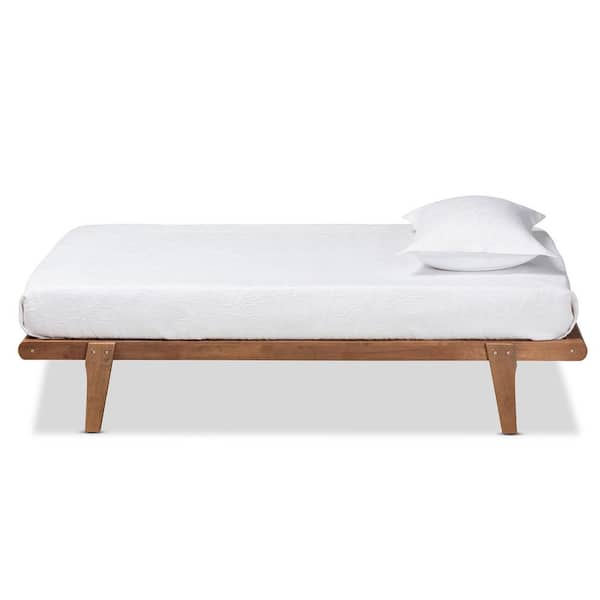 Baxton Studio Kaia Brown Twin Bed Frame