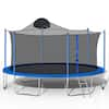 Photo 1 of 14FT Trampoline Basketball Hoop,Outdoor Trampolines and Safety Enclosure Net for Kids and Adults,Double-side Color cover


