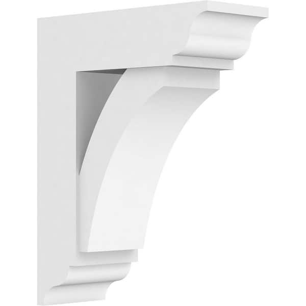 Ekena Millwork Standard Thorton 5 in. W x 18 in. H x 14 in. D Signature Urethane Polyurethane Bracket With Traditional Ends