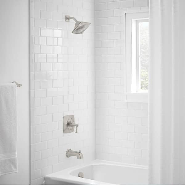 Stillmore Single-Handle 1-Spray Tub and Shower Faucet in Brushed Nickel (Valve Included)
