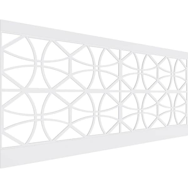 Ekena Millwork 44 in. H x 94-1/2 in. W 28.92 sq. ft. Haswell PVC Wainscot Paneling Kit