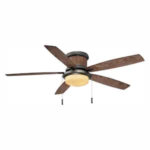 Roanoke 56 in. Indoor/Outdoor Wet Rated Natural Iron Ceiling Fan with LED bulbs Included