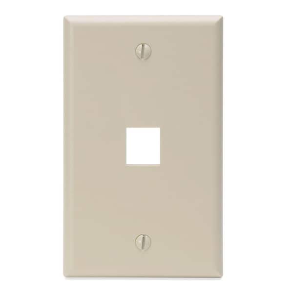 Leviton White 1Gang Audio/Video Wall Plate (1Pack) R02410911I1