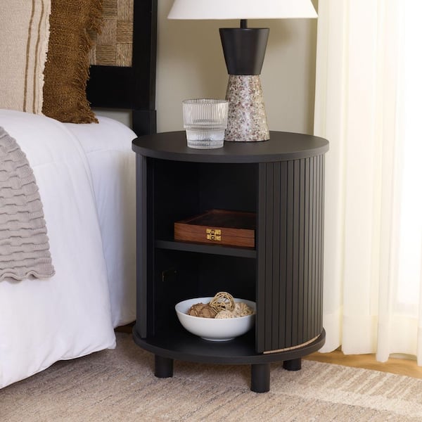 SAFAVIEH Etka Black 2-Shelf Nightstand NST3108A - The Home Depot