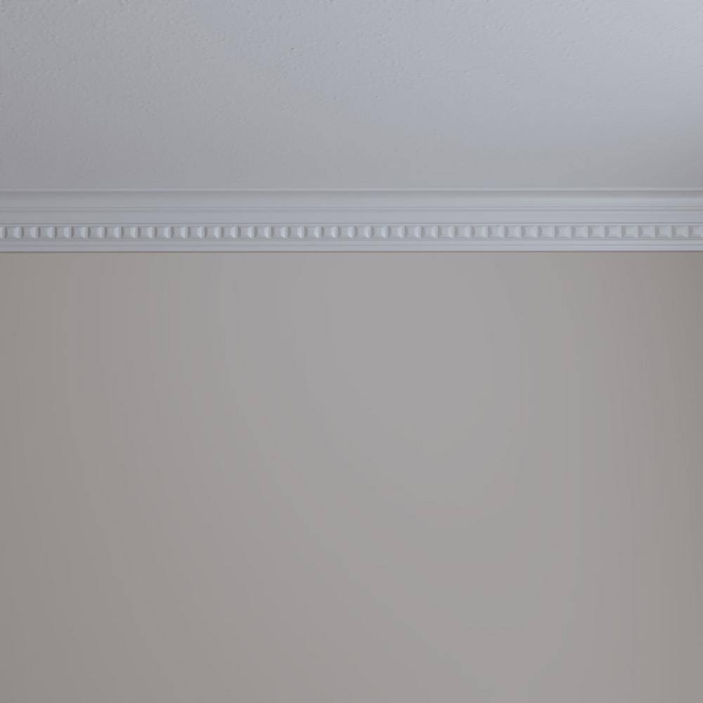 White Polyurethane Sequential Crown Moulding 94.5" Length