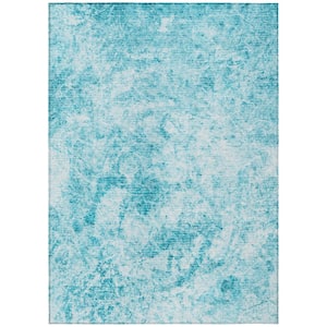 Chantille ACN553 Teal 2 ft. 6 in. x 3 ft. 10 in. Machine Washable Indoor/Outdoor Geometric Area Rug