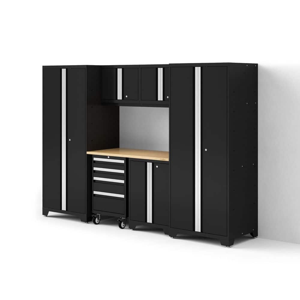 Bold Series XL 108 in. W x 76.75 in. H x 24 in. D 24-Gauge Steel Garage Cabinet Set in Black (7-Piece) price history on PriceWatchPro
