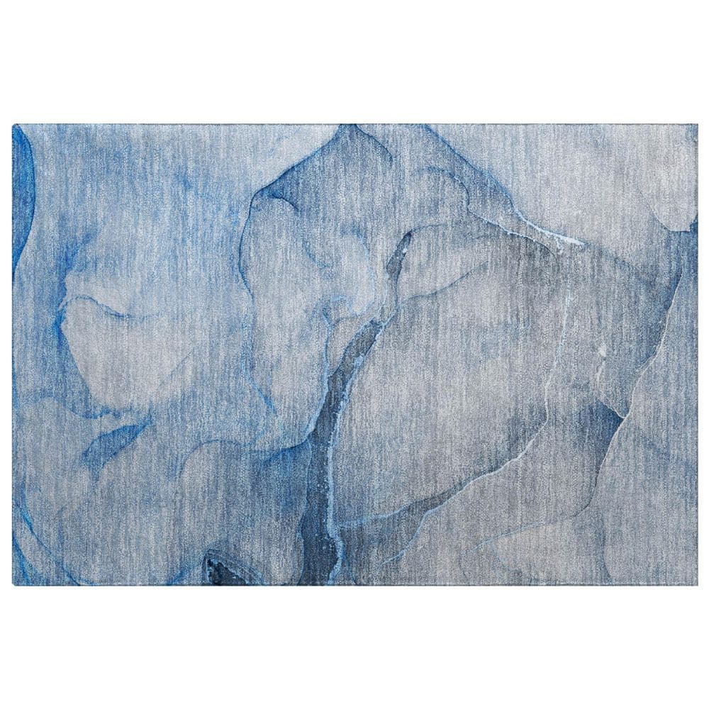 Dream Shag Premium Machine Washable Abstract ADS508 Blue 3 ft. x 4 ft. Area Rug price history on PriceWatchPro
