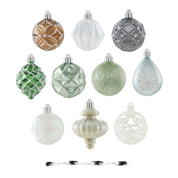 Home Accents Holiday 60 mm Assorted Ornament Powder Creek (101-Count)