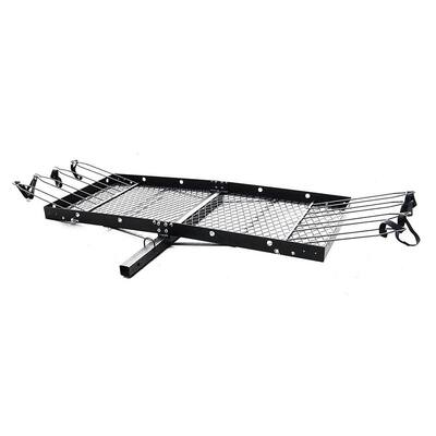 Tow Tuff 62 in. Steel Cargo Carrier Trailer for Car or Truck with Bike Rack