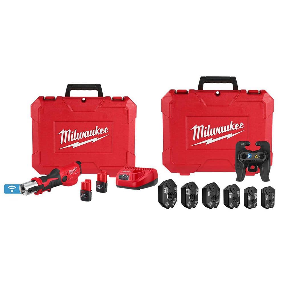 M12 12-Volt Lithium-Ion FORCE LOGIC Press Tool with ONE-KEY and 1/4 in. - 7/8 in. RLS Pivoting Press Ring Kit price history on PriceWatchPro