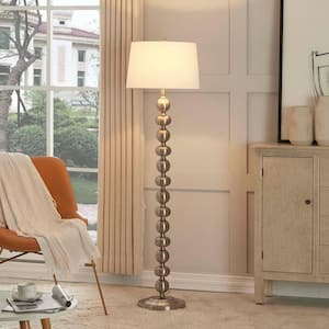 Montgomery 59 .5 in. 1-Light Nickel Floor Lamp