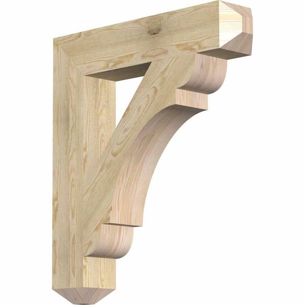 Ekena Millwork 6 in. x 38 in. x 26 in. Douglas Fir Olympic Craftsman Rough Sawn Bracket
