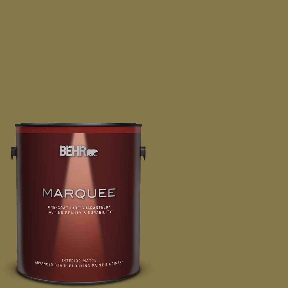 BEHR MARQUEE 1 gal. M3307 Green Tea Leaf Matte Interior Paint