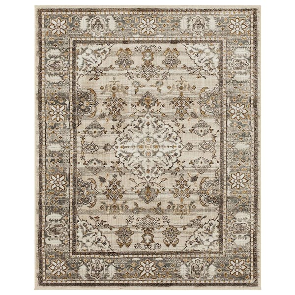 Home Decorators Collection Fitzgerald 10 ft. x 13 ft. Gray Abstract Area Rug
